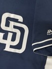 San Diego Padres Majestic Flex Base Blue Game Used Sz 48 Jersey  32