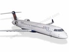 Bombardier Crj 900lr Delta Connection Desk Wood Airplane Model Small Scale 1 130