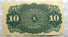 1863 10 Cents  Fractional Currency Note  National Banknote Company Of Ny Cu S512