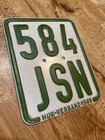 Rare 1996 German Bike Moped  Motorcycle License Plate 584 Jsn Free Shipping