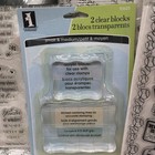 Lot Of 16 Assorted Packs Of Clear Stamps W  Clear Blocks   Stamping Book Kit