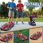 Remote Control Car transform Robot Rc Cars With Cool Led Headlights  2 4ghz Toys
