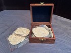 Nautical Rope Knot Coasters Set Of 4 Wood Box Brass Anchor Moby Dick Specialties