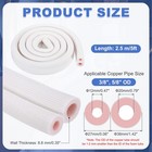 Hvac Copper Pipe Insulation Foam Tube 3 8  5 8  Id Pipes 8ft White pink