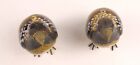 Antique Bronze Enamel Cloisonne Birds Lot Of 2 Figurines Chinese Asian No Marks