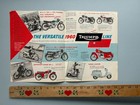 Triumph Motorcycle Brochure 1960  Bonneville Tr7 Trophy-650 Tr6 Tiger-110 100