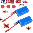 2pcs 400mah 2s 7 4v Lipo Battery Pack W  Jst Plug For Micro Fpv Drone Quadcopter