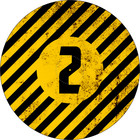 Objective Markers Set - 7 57  - Hazard Zone - Compatible W  Warhammer 40k