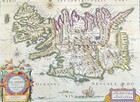 1644 Willem Blaeu Antique Map Of Iceland - Beautiful Original Hand Colouring