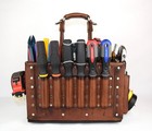 Electrician Leather Tool Bag Tuff-tote Journeyman s Stronghold Tote 8x12 Sd-np