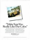 1993 Vintage Print Ad Toyota Trucks Yellow Make Sure You Really Like The Color