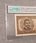 Serbia  German Occupation Ww Ii 50 Dinara 1942 P29 Uncirculated Graded 64 By Pmg