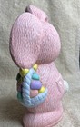 Vtg Bear Bunny Suit Easter Basket Eggs And Carrot Ceramic Mold Hand Painted 9 h
