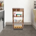4-tier Rolling Storage Cart With 2 Boxes  Holds Up To 22 05 Lbs