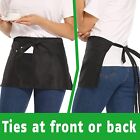 3   Half Bib Waist Apron 3 Pocket Waitress Waiter Server Workwear Apron Unisex Us