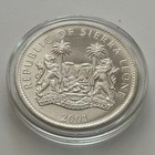 2001 Sierra Leone  1  big Cats Of The World  Cheetah Coin Cuni Bu