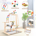 Bird Playground  Perch Stand Parrot Playstand Play Gym With 2 Perches Stand Wind