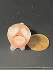 Miniature Pink Art Glass Pig Figurine Lampwork Hand Blown Glass Animal