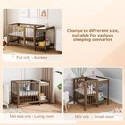 8 In 1 Convertible Crib With Changer Include 2    Mattress Converts To Bassinet