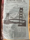 New Vintage 1970s Latch Hook Rug Kit Golden Gate Bridge Sunset 16x16 Sealed