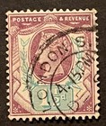 Travelstamps  1887 Great Britain Stamp Sg 198 Queen Victoria Used Handstamped