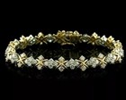4ct Round Cut Lab Created Diamond Women s Tennis Bracelet 14k Yellow Gold Plated