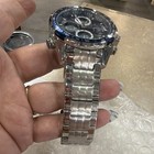 76   men   s Quartz Analog   Digital Chronograph Date Watch Blue Dial Tachymeter