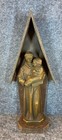 Saint Anthony Statue Vintage Catholic Wood Statue Post-war Times Ww2 1940s