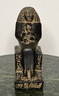 Ancient Egyptian Antiques Statue Isis And Her Son Horus Egypt Black Basalt Stone