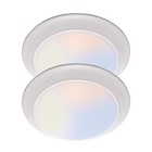  Led Flush Mount Ceiling Light Fixture  3 Cct 2-pack 9 Inch White