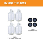 4-pack 1 Gallon Glass Jug Set  128 Oz  W  Polyseal Caps   Multipurpose 1 Gallon 