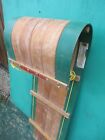 Vintage Wooden Snow Sled Green Toboggan 39  Long X 14  Wide Great For Decoration