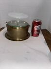 Vintage Schatz Ship s Bell Clock Brass  Quartz Glass Face Over 6    Wide