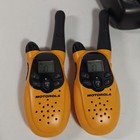 Pair Motorola Talkabout T5000 2-way Radio Set Of Two W dual Charger   Belt Clips