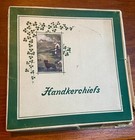 Vintage Set Of 6 Embroidered Cut-work Linen Handkerchiefs In Box bridal Wedding