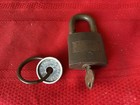 Vintage Brass Sargent Pad Lock W  Key Stamped Usn   Usnr Seaman Keychain