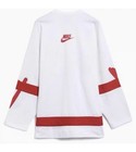 Nike Sportswear Club Hockey Jersey White Red Oversized Hv1137-100 Men Size S