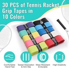 30-pack Tennis Racket Grip Tape Overgrips     Anti-slip   Sweat Absorbent Wraps