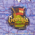 Souvenir Statements Georgia The Peach State Lapel Or Hat Pin Nos