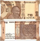 India 10-500 Rupees 6 Pieces Set  2020-2023  P-109-114  Unc