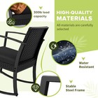 3 Piece Patio Furniture Set Resin Outdoor Bistro Set Rocking Patio Chairs With