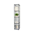 81 1in Aluminum Spiral Tower Display Case Shelves W  Light Clear Panels
