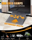 Black Shed Ramp For Riding Mower Anti-slip Punch Plate Ramp For Atv Motorcycles