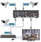 4 Port Bnc Video Switch Box 4 In 1 Out Composite Rca Video Audio Selector