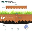 6 Packs X 6 h X 40 l Corten Steel Landscape Edging Metal Garden Edgings For Yard