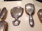 10 Pc Antique  Sterling Silver Vanity Dresser Set Mirror Brush