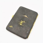 Fine Japanese Komai Style Damascene Silver   Gold Inlaid Cigarette Case C1920