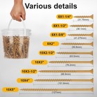Yellow Torx Wood Deck Screws  High Hardness Outdoor Fasteners With Free Bit