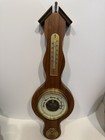Vintage Western German Banjo Style Wall Weather Station Barometer   Thermometer