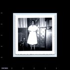Old Vintage Square Photo Solo Leggy Black African American Woman Smiling